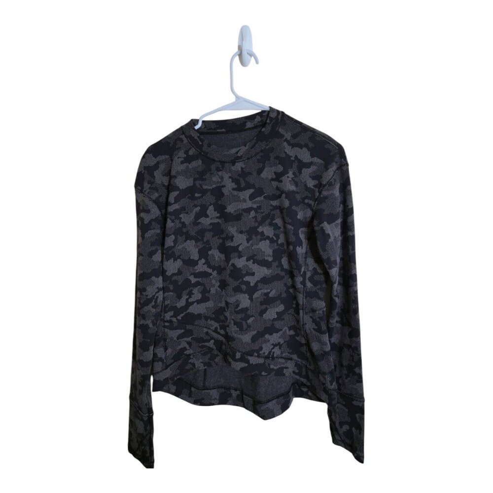 Lululemon Top Women 10  Close to Crossing Heritage Camo Athleisure lw3ecas